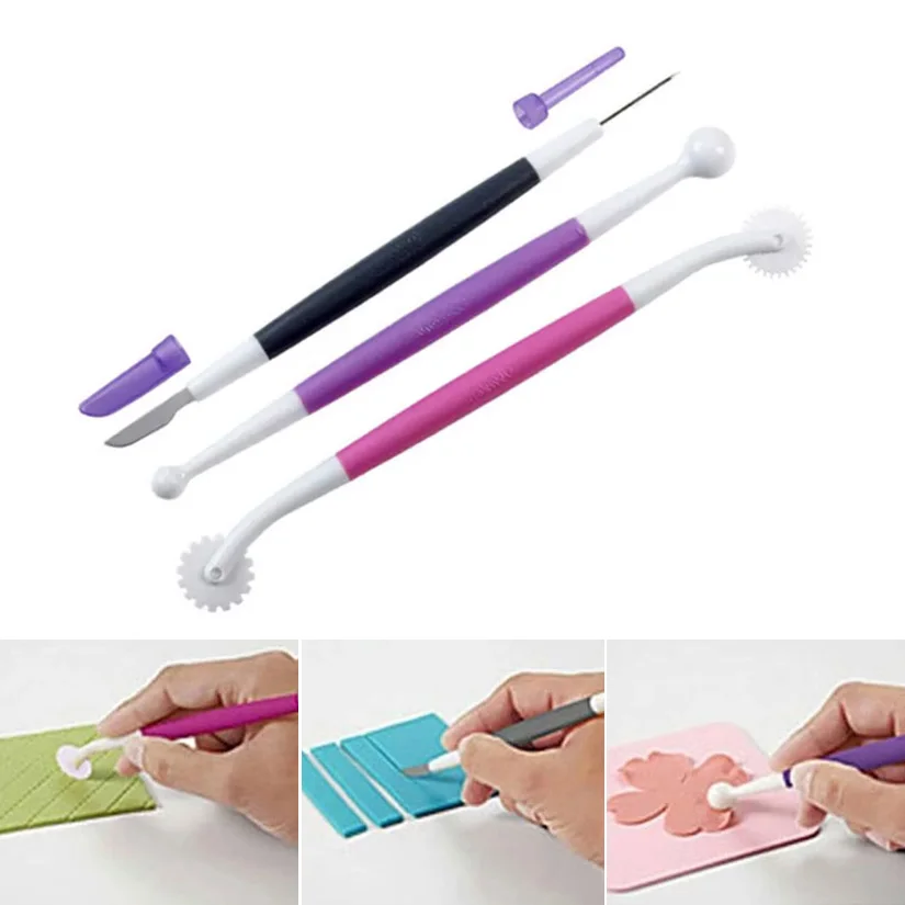 3/4/5/6/7/8/15Pcs Cake Brush Flower Modelling Ball Tools Accessories Multifunction Icing Pastry Painting Sugarcraft Tools images - 6