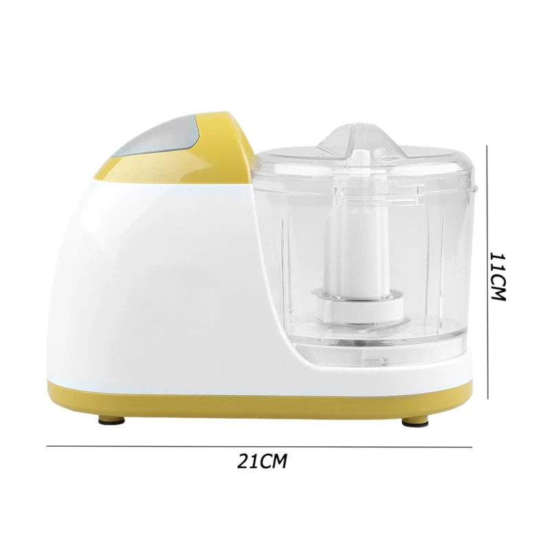 Kitchen Manual Food Processor Mixer Egg Blender Meat Grinder Vegetable Chopper Shredder Stainless Steel Blade Cutter(EU Plug