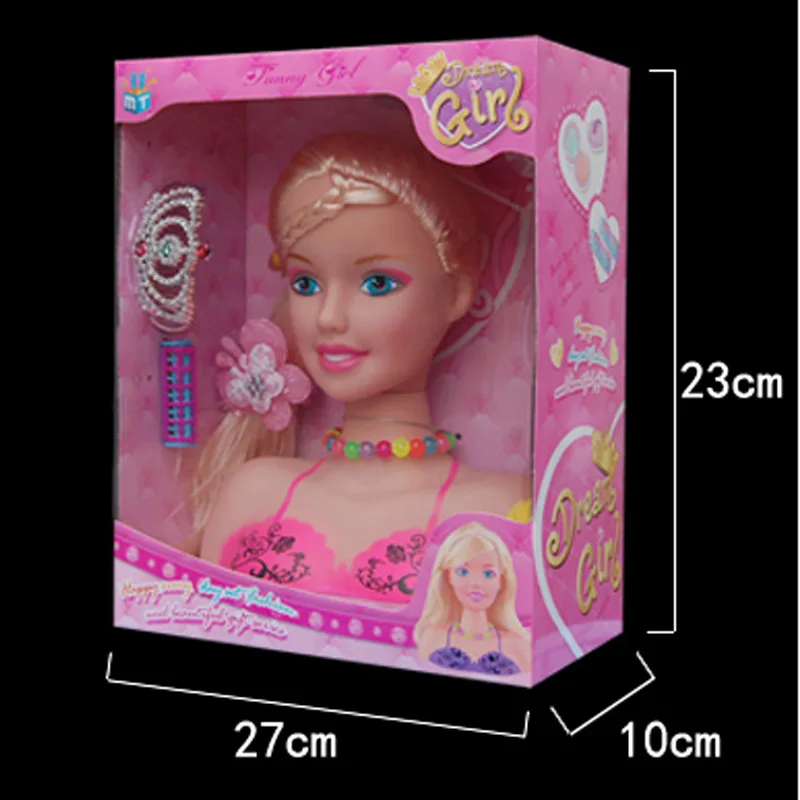 Kids Dolls Half Body Makeup Comb Hair Toy Doll Pretend Play Princess Set Play Toys Girls Makeup Training Girl Ideal Gifts