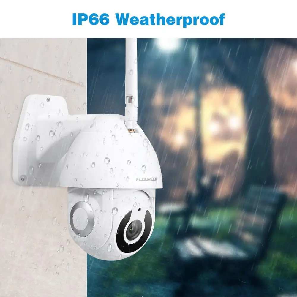 Floureon 1080P HD IP Камера Беспроводной наружная камера WiFi смарт-отслеживание движения App сигнализация Камера совместим с Alexa