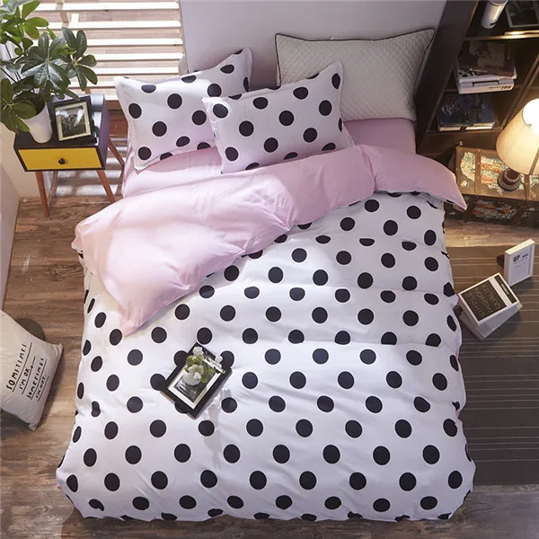 Bedding Set Tropical Plant Quilt Cover Queen Full King Size Home Bed Flower Print Pink And Green Bedclothes 40 | Дом и сад