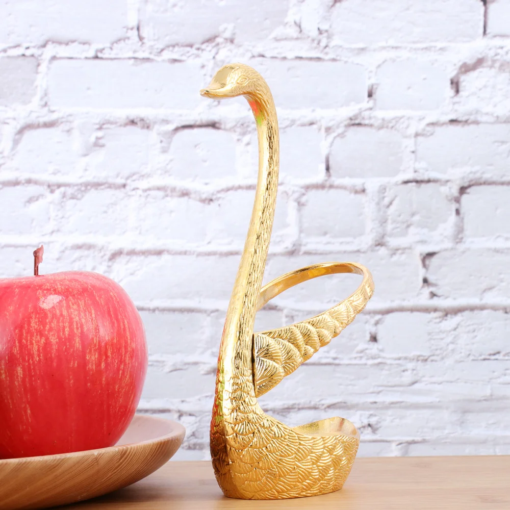 

Swan Shape Fruit Forks Storage Rack Exquisite Flatware Stand Coffee Spoons Rack Holder Storage Stand for Home Kitchen Restaurant
