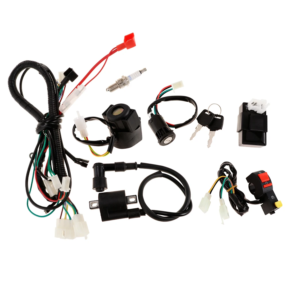 1 Set Electric Ignition Coil CDI Wiring Loom Harness For 150CC ATV PIT Quad Dirt Bike Fit 22mm 7/8