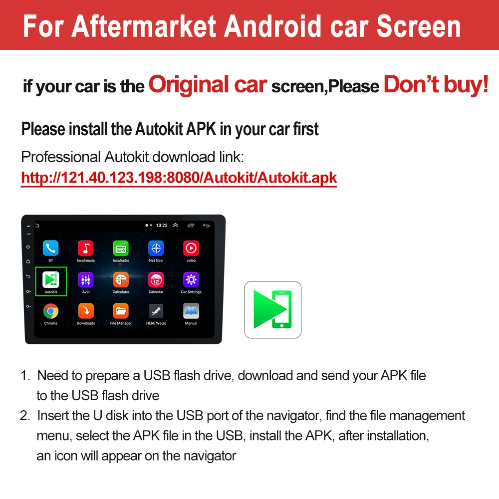 CarlinKit Hot Wireless Apple Carplay Dongle USB Android Auto For Android System Navigation Player Smart  Mirrolink Airplay IOS14