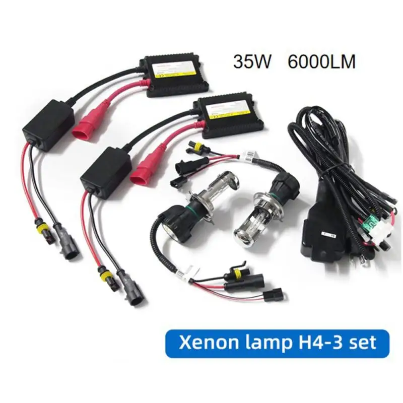 2 предмета 12V 35& 55 Вт автомобильные ксеноновые H4 HID переделочный комплект лампы авто лампы фар 3000k 4300k 6000k 8000K автомобильные аксессуары