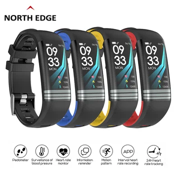 

North Edge Blood Pressure Outdoor Color Screen Heart Rate Monitor Waterproof Smart Watch Waistbands Multi-Sport Mode Tracker
