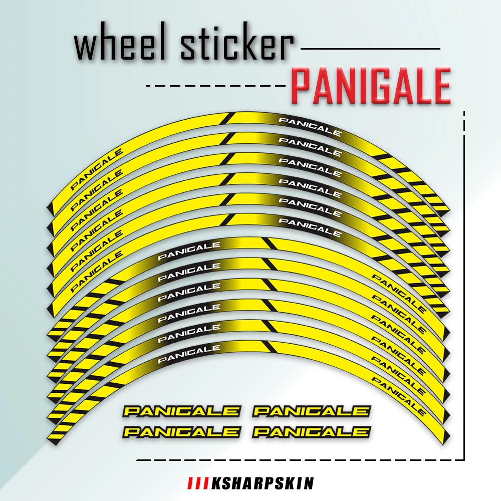 

Hot Sale Motorcycle Stickers Wheel Sticker Front Rear Decals Reflective Waterproof Decal for DUCATI PANIGALE 959 899 1299 v2 v4