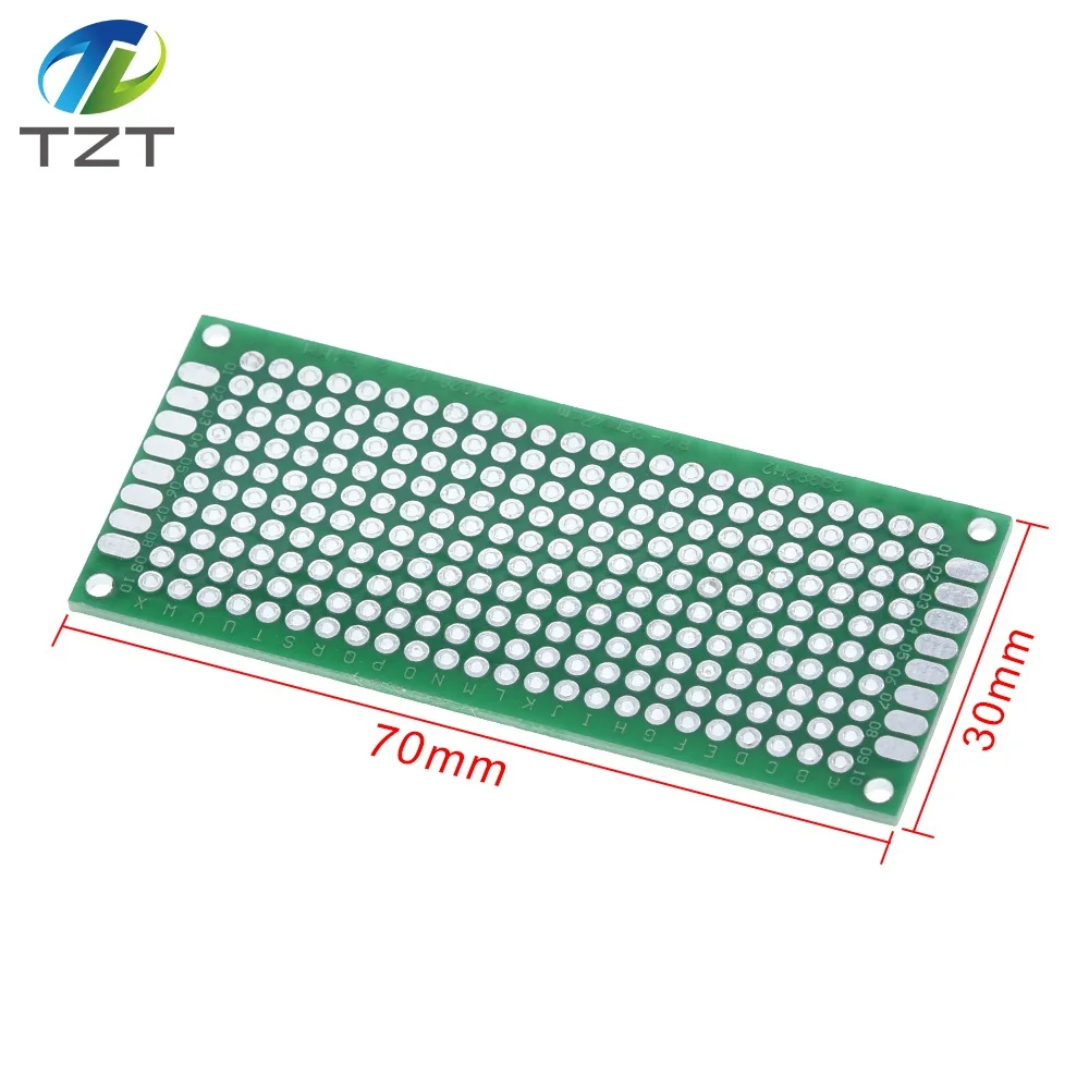 5 шт. двухсторонний Прототип PCB хлеб доска Луженая Универсальный 3x7 см 30x70 мм FR4 зеленый