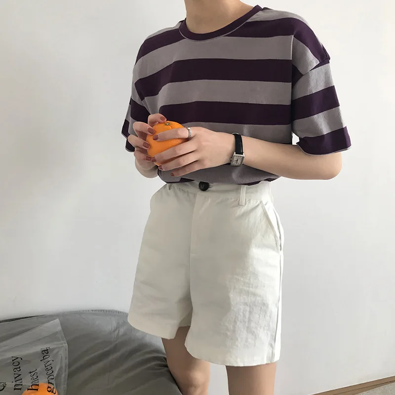 Dk37195 [Yellow Zheng] г. Летние свободные прямые шорты в Корейском стиле с высокой талией повседневные детские шорты
