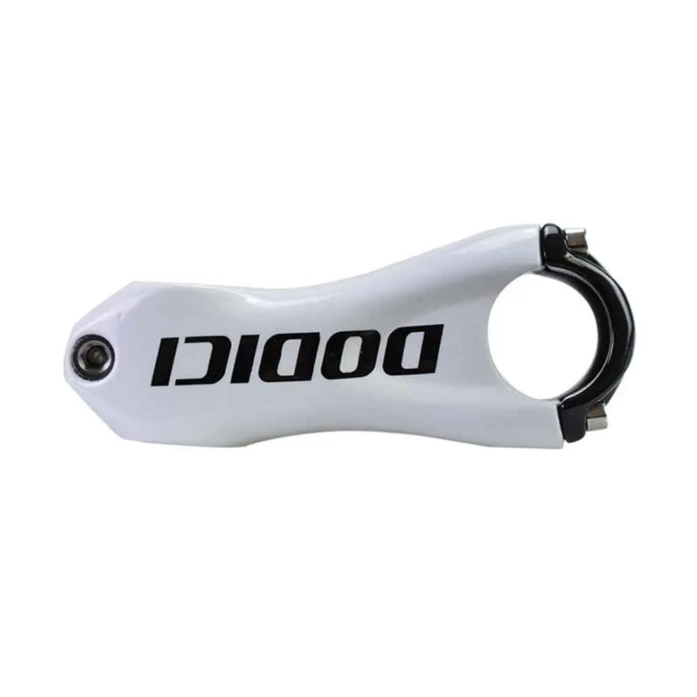 White 100mm Универсальная фиксированная шестерня-10 градусов высокая прочность руля велосипеда на открытом воздухе Велоспорт углеродное волокно стояк нижний дорожный велосипед - Цвет: White 100mm