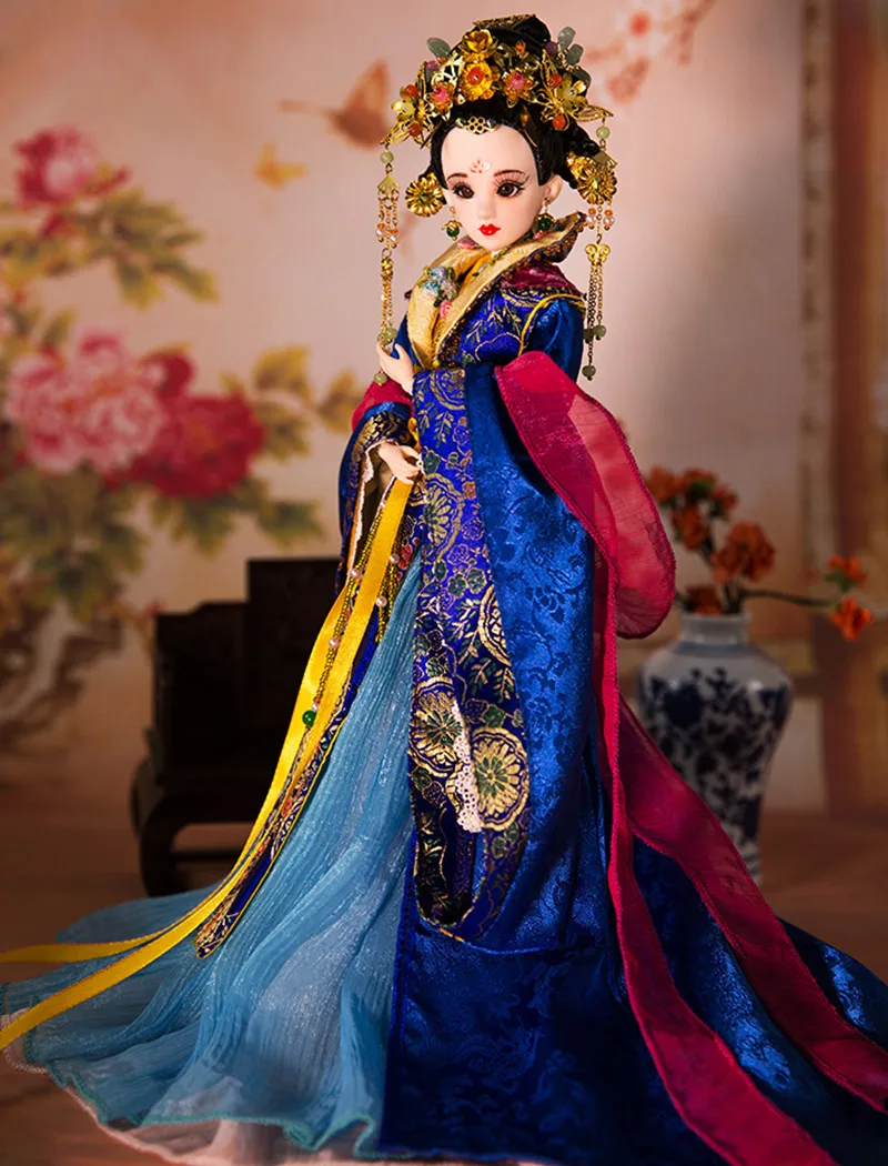 34 см китайская Династия Тан принцесса куклы Коллекционные винтажная кукла Consort Xiao игрушки рождественские подарки для девочек