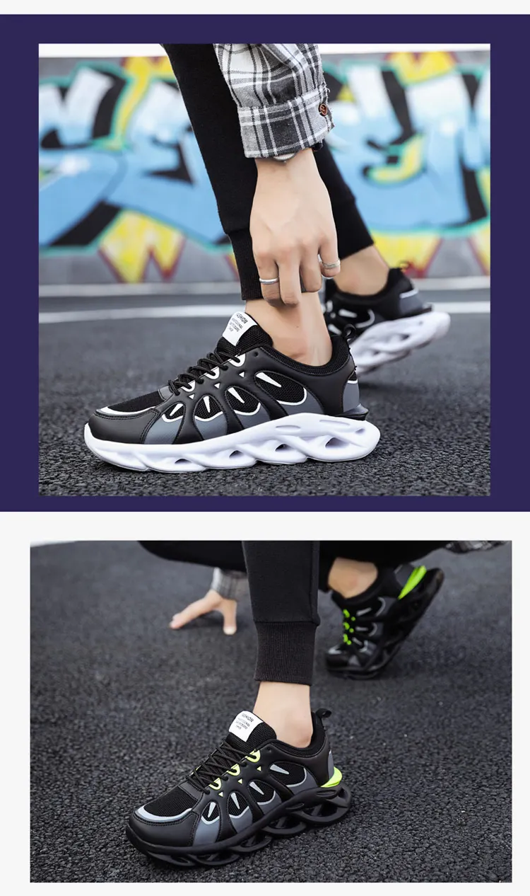 DECONCE new winter large size 46 breathable sports casual men 47 thick bottom wild shock absorption cool running shoes