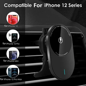 Image 3 - Caricabatteria da auto Wireless magnetico per Magsafe iPhone 12 Mini 12 Pro 11 XS XR 15W supporto per telefono caricabatterie rapido per Samsung S21 S20