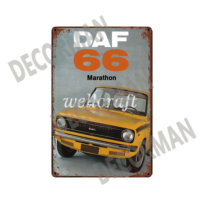 [WellCraft] DAF Trcuk Трактор Автомобиль ферма металлические знаки парковка только плакаты Винтаж настенная живопись на заказ клуб Декор LTA-1707 - Цвет: GTP-287