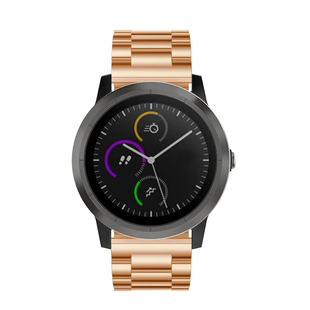 Браслет из нержавеющей стали часы ремешок для Garmin vivoactive 3 Смарт часы браслеты с деталями долговечные аксессуары#724