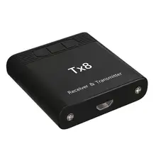 TX8 Wireless Bluetooth 4.0 Transmitter Receiver Audio Adapter for Phone Computer Easily Pair With Bluetooth-Enabled Earbuds