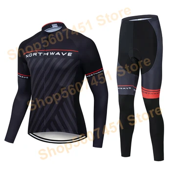 

Cycling Jersey 2020 Pro Team NW Hombre Ropa Ciclismo Northwave Spring/Autumn Long Sleeve Cycling Set Mountain Bike Clothes