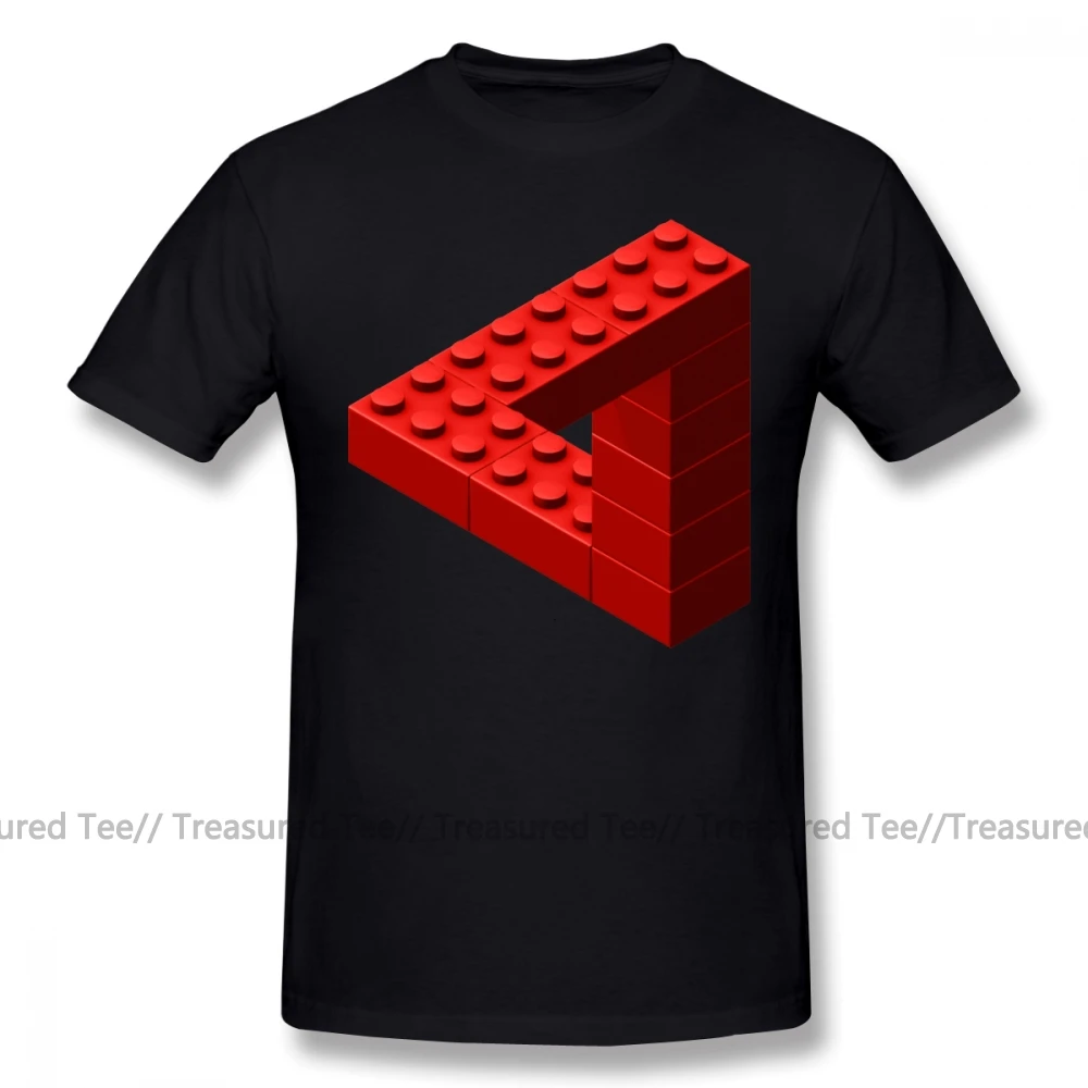 Escher футболка Escher Toy Bricks Красная футболка 6xl Милая футболка с графикой Мужская модная футболка с коротким рукавом из 100 хлопка