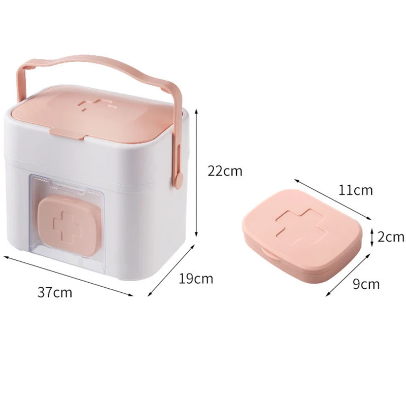  Household Large Capacity Medicine Chest Portable Wall-Mounted First-Aid Case Multi-Functional Stora