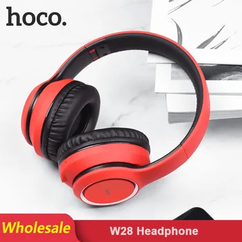 

HOCO W28 2 pcs/Lots Wholesale Wireless Headphones Bluetooth Headset Gaming Earphone With Mic Headphones For PC Mobile phone Mp3