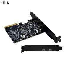 USB 3,1 PCIe PCI Express карты расширения PCI-E 4X USB 3,1 Gen2 10 Гбит/с 2-Порты и разъёмы USB C адаптер ASMedia ASM3142 Чипсет для настольного компьютера