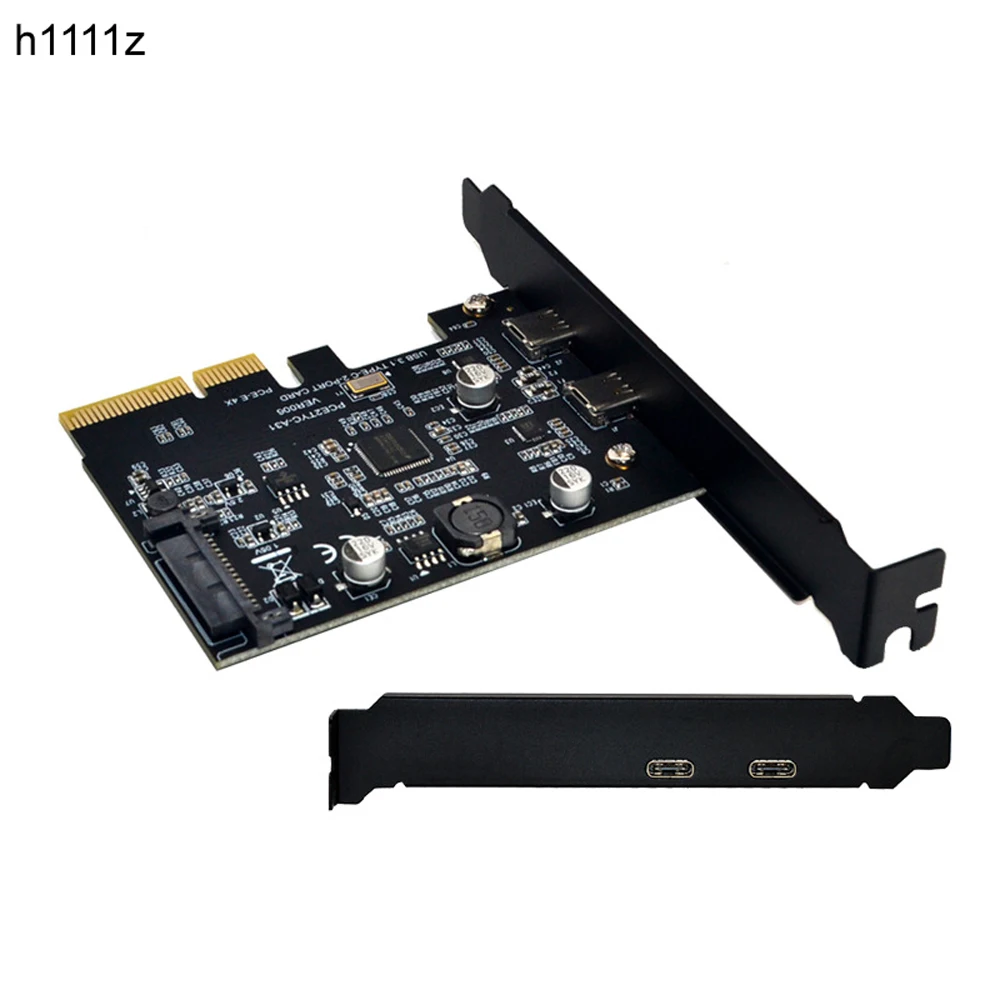 Desktop PCIe X4 Adapter Card To USB 3.1 Gen2 10Gbps USB-A TYPE-C ASM1142 Chip