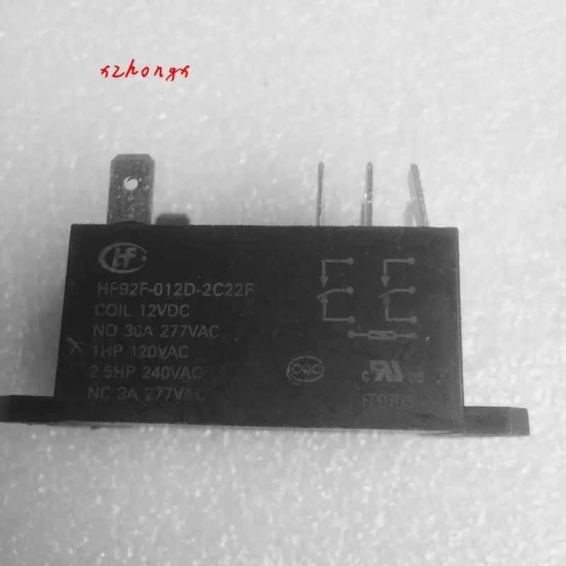 

HF92F-012D-2C22F Relay 12VDC 8-pin 30A 277VAC