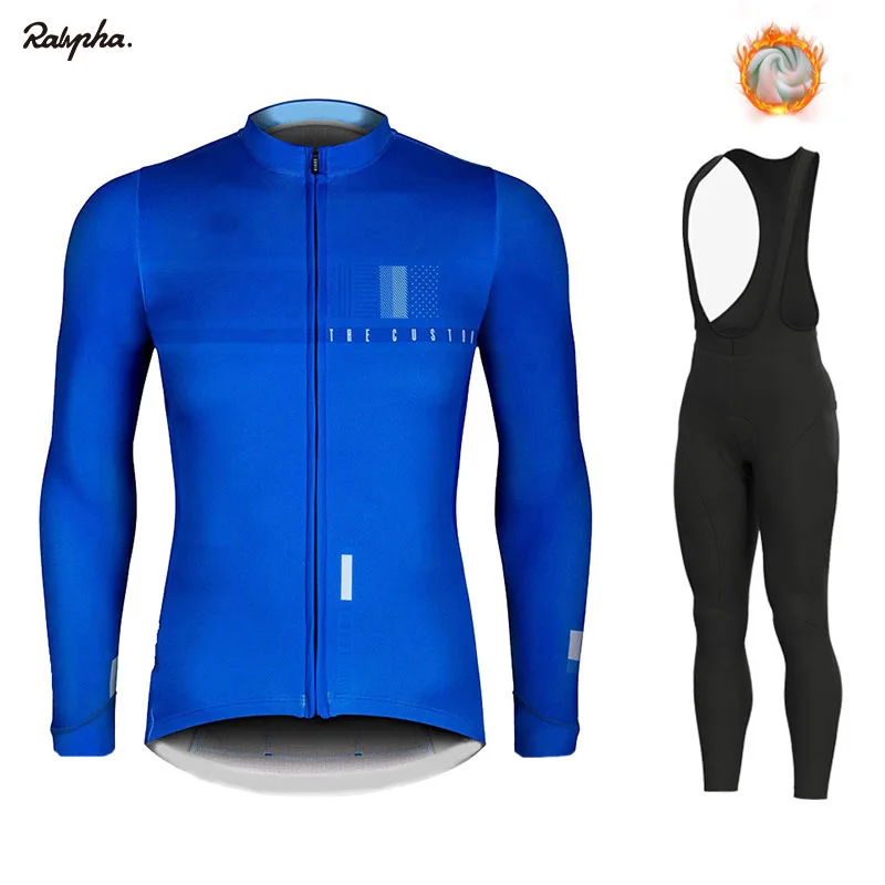 cycling set 5 Зимняя одежда для велоспорта, одежда для езды на велосипеде с длинным рукавом, комплект Джерси для верховой езды, термальный флисовый Майо, Ropa Ciclismo Invierno, сохраняющий тепло - Цвет: cycling set 5
