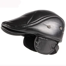 HT2920, берет, шапка из искусственной кожи, мужская шапка, толстая теплая зимняя шапка, Мужская однотонная Кепка Gastby Ivy Newsboy, плоская кепка, винтажные мужские береты