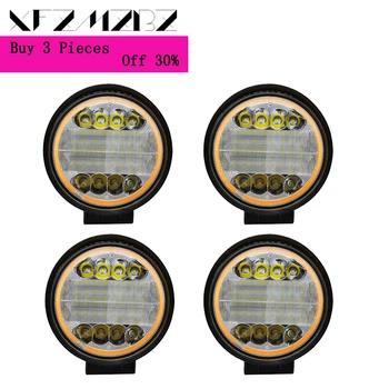 

XFZMZBZ Weketor Two-Color Conversion 3000K 6000k LED 72W Work Light Bar For Off Road Truck Boat 4x4 SUV ATV UAZ Bus Car Lamp