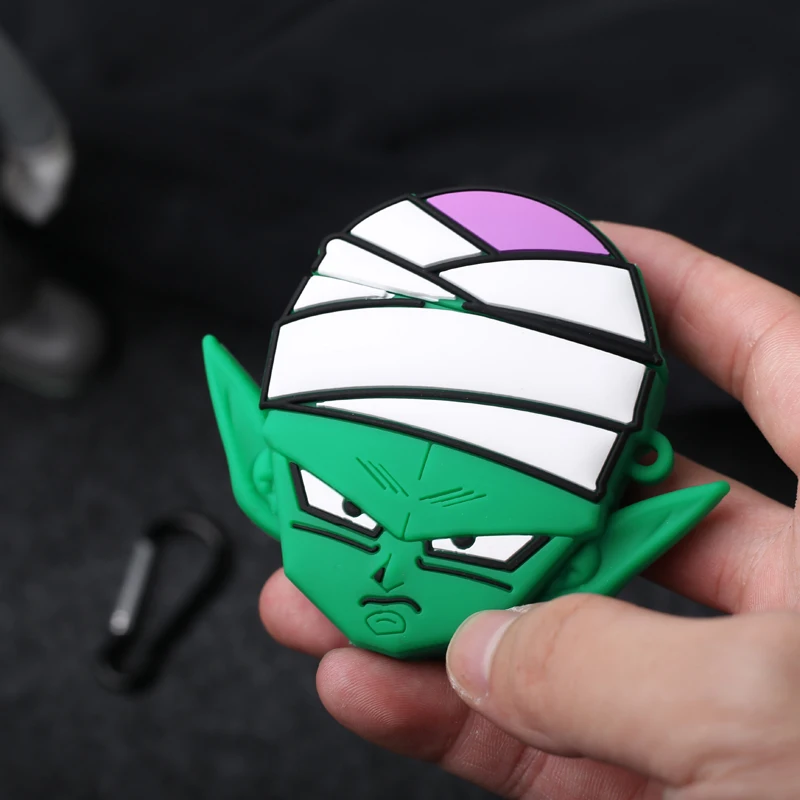Аниме Dragon Ball Piccolo чехол для наушников Мягкий силиконовый чехол для AirPods 1 2 Bluetooth гарнитура зарядная коробка крутые чехлы с крюком