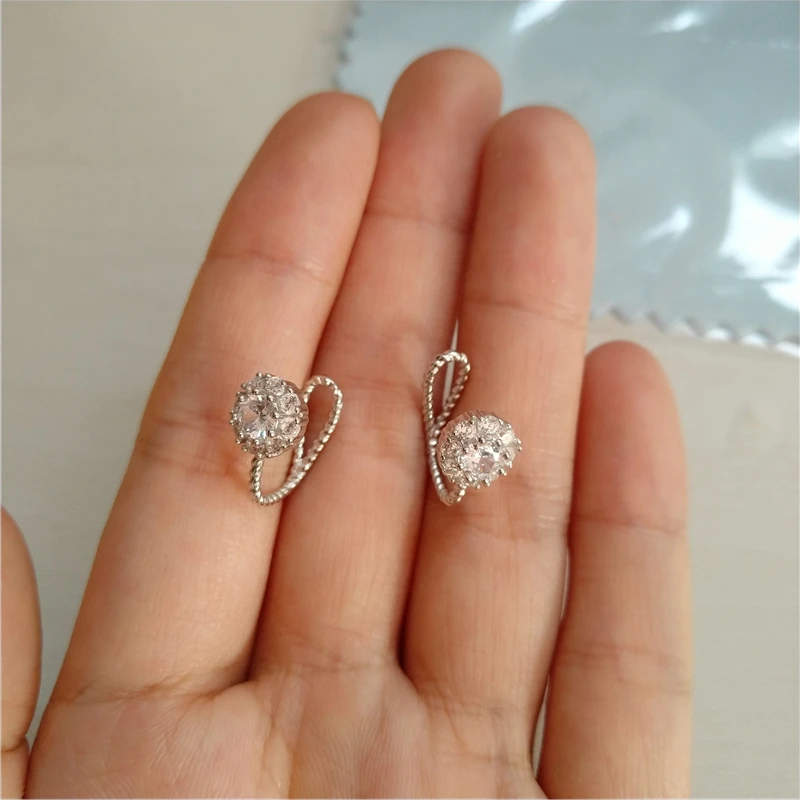 Серьги-Клипсы из стерлингового серебра S925 пробы без пирсинга, серьги-клипсы для женщин и девушек, элегантные ювелирные изделия без ушей