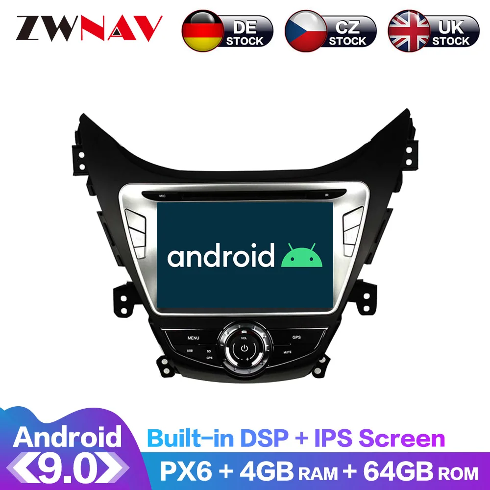 

Android 9 IPS Screen PX6 DSP For Hyundai Elantra/Avante/I35 2011-2013 Car DVD GPS Multimedia Player Headunit Radio Audio Stereo