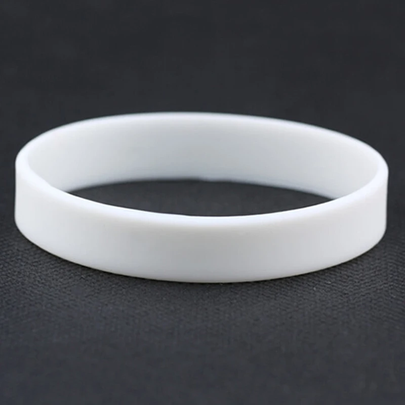 Silicone Wristband Bracelet Sports Casual Bracelet Female Men Pure Color For Simple Women Unisex Bracelet - Окраска металла: 1