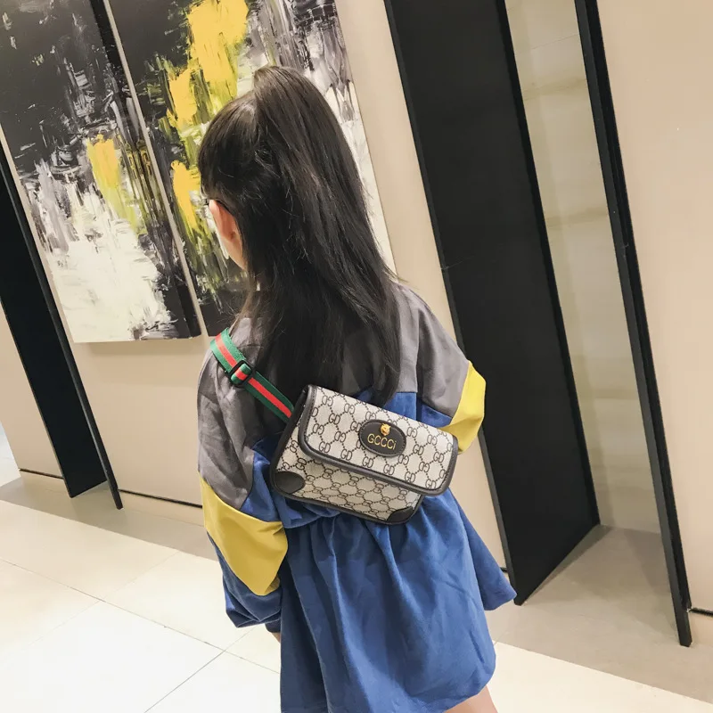 

2019 Spring New Style Korean-style Tiger Head Wide-Strap Fashion Children Shoulder Chest Bag Wallet WOMEN'S Bag Girls