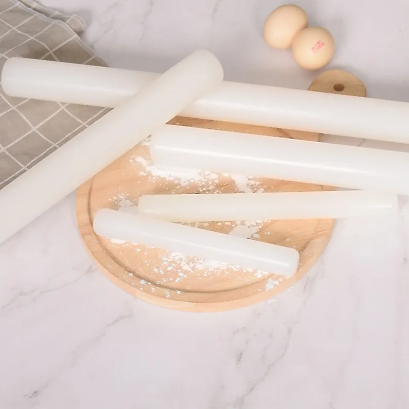 Plastic White Pp Rolling Pin Silicone Dumpling Wrapper Rolling Pin Non-stick Fondant Rolling Pin Kitchen Bakery Rolling Pin