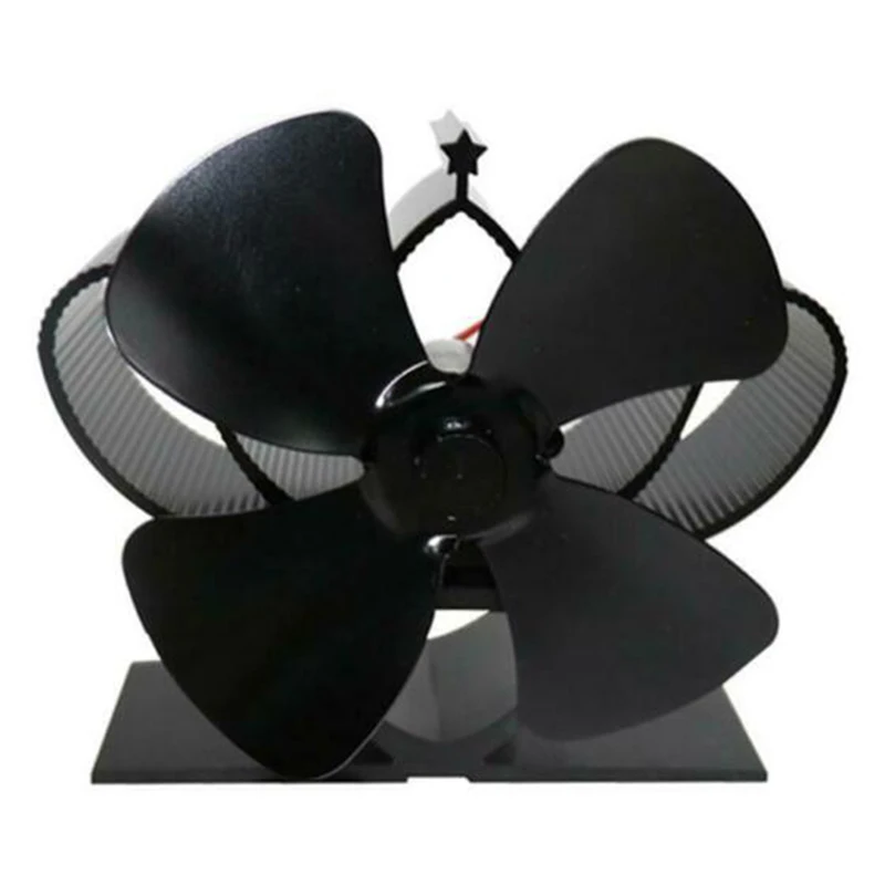 

5 Blades Heat Powered Stove Fan Wood Log Burner Fireplace Eco-Friendly Top Fan*1