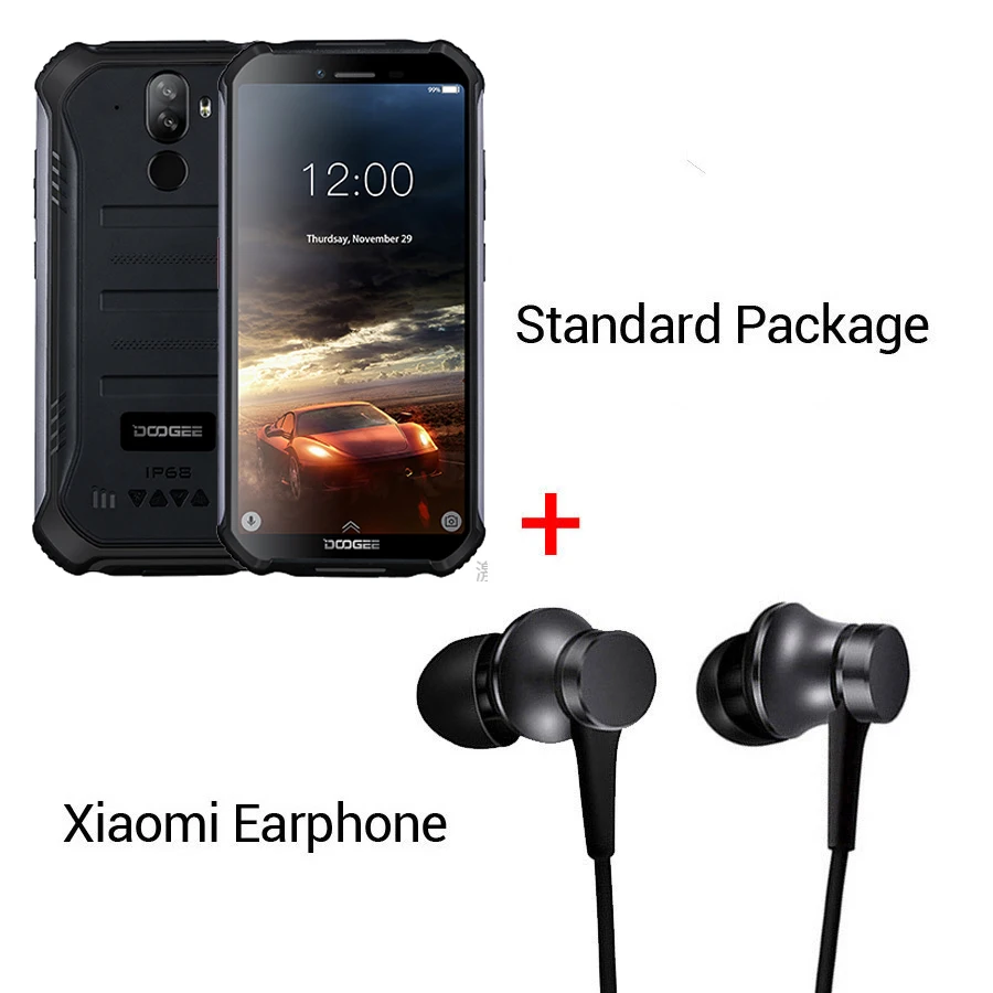 Black N Earphone DOOGEE S40 4G сетевой Мобильный телефон 5,5 дюймов дисплей 4650 мАч MT6739 четырехъядерный 3 ГБ ОЗУ 32 Гб ПЗУ Android 9,0 IP68/IP69K - Цвет: Black N Earphone
