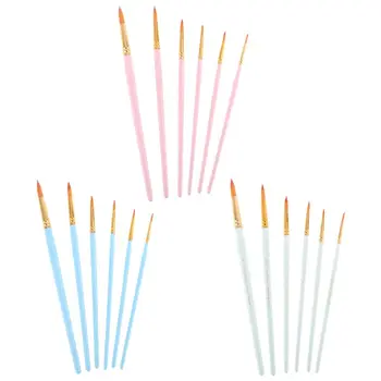 

5pcs Spike Painting Brushes Nylon Hair Watercolor Gouache Paint Brush Fine Tip