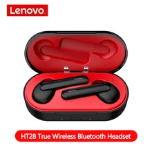 Lenovo HT28 TWS True Wireless Earphone Bluetooth 5.0 Deep Bass Earbuds HD Stereo Headphones Noise Cancelling Long Handle Headset