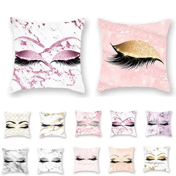 

cushion cover 45*45 INS Eyelash Sofa cushions Pillow cases Polyester pillowcase home decor pillow covers kd-0154