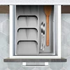 Multipurpose Cutlery Silverware Kitchen Utensil Drawers Organizer Block Holder Knives Forks Spoon Spice Bottle Storage Rack Tray 4