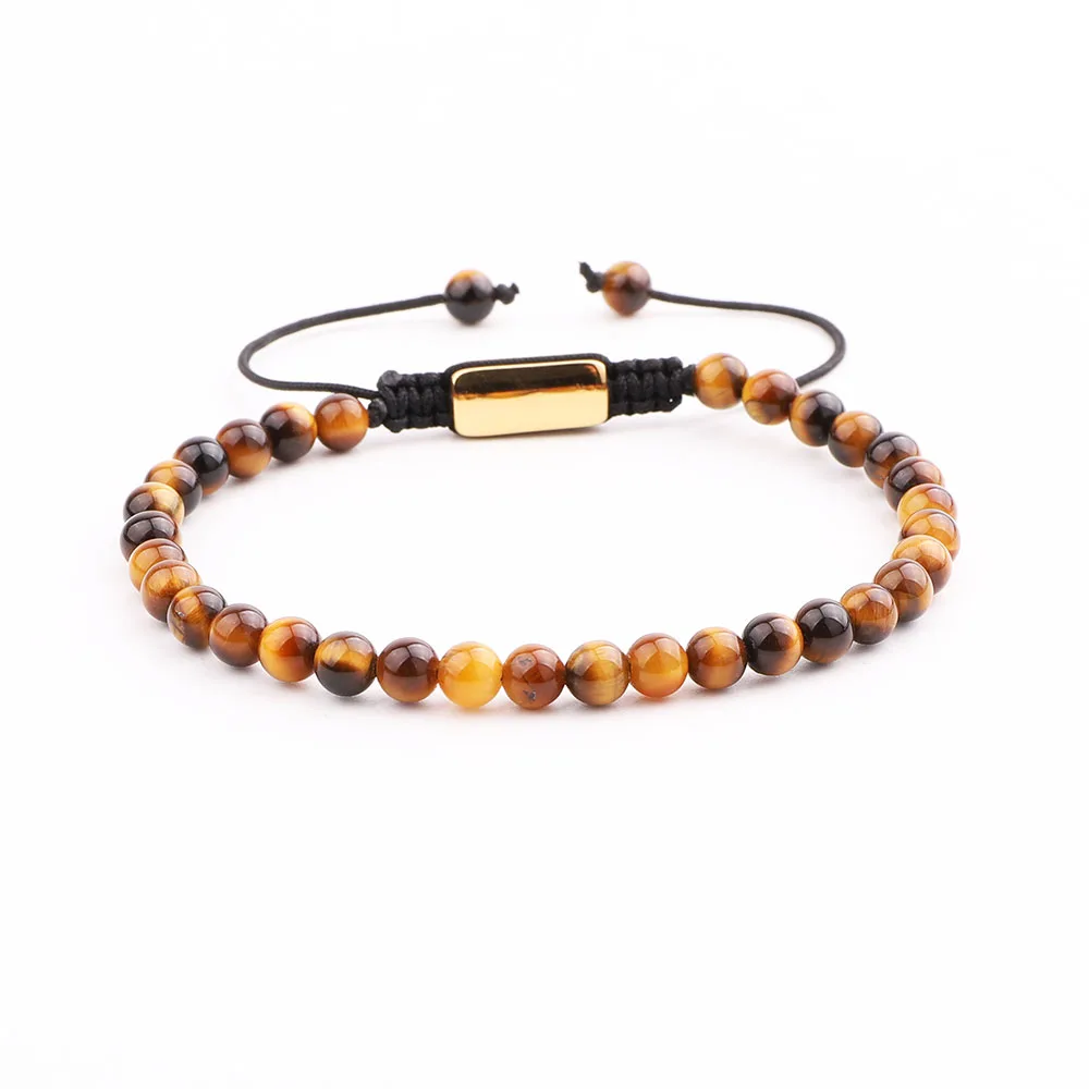 New Design Natural Stone Small Size Cute Beads Macrame Bracelet Men Jewelry Gift - Image 5