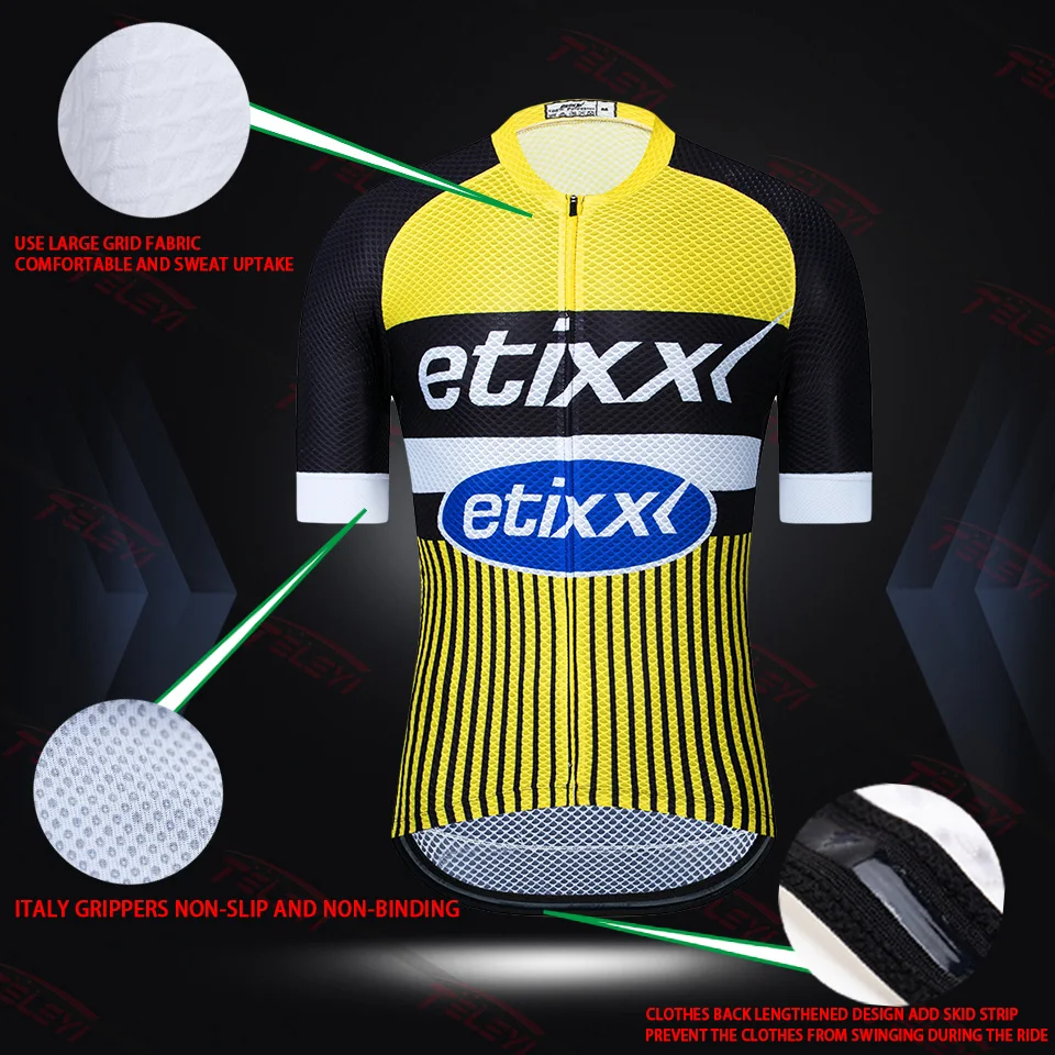 01 Etixxl Pro майки для велоспорта мука зеленая летняя быстросохнущая велосипедная Одежда дышащая велосипедная одежда Униформа для мужчин - Color: 01