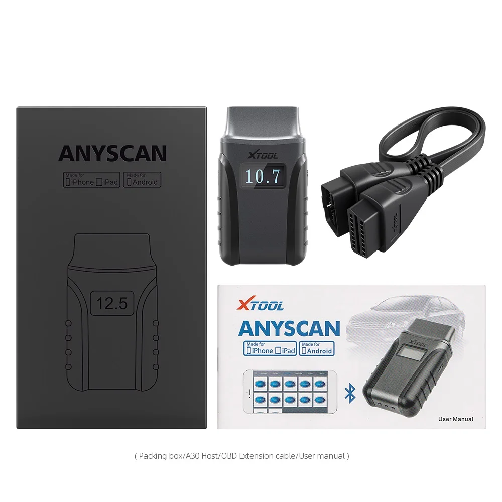 Лучший XTOOL Anyscan A30 все системы автомобильный детектор OBDII считыватель кодов Сканер