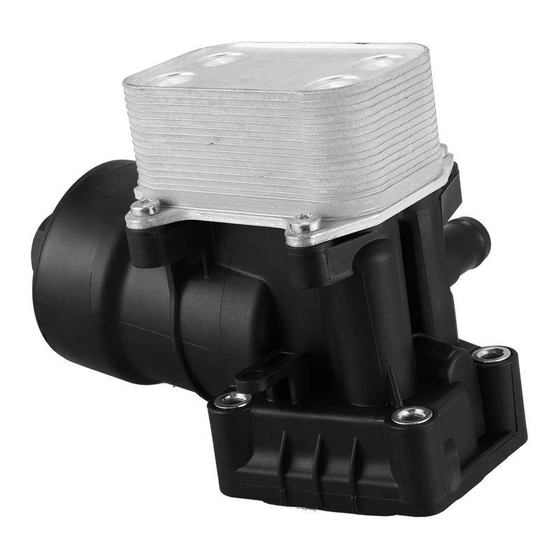 Корпус масляного фильтра и охладитель черный подходит для 03L 115 389 B/C/G/H масляный фильтр в сборе для AUDI A3 A4 для-VW SEAT Golf Passat SKODA 1,6