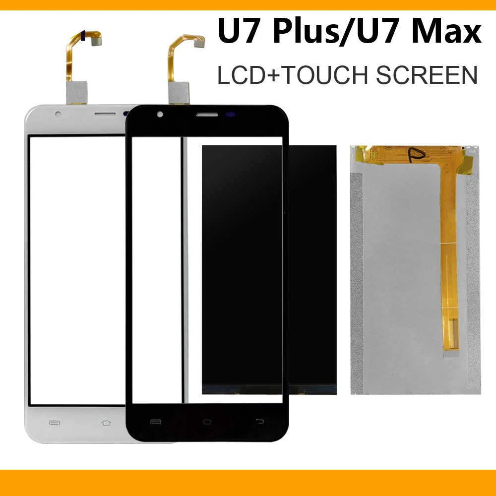 Черный/белый для Oukitel U7 Plus/U7 Max ЖК-дисплей + сенсорный экран дигитайзер подходит