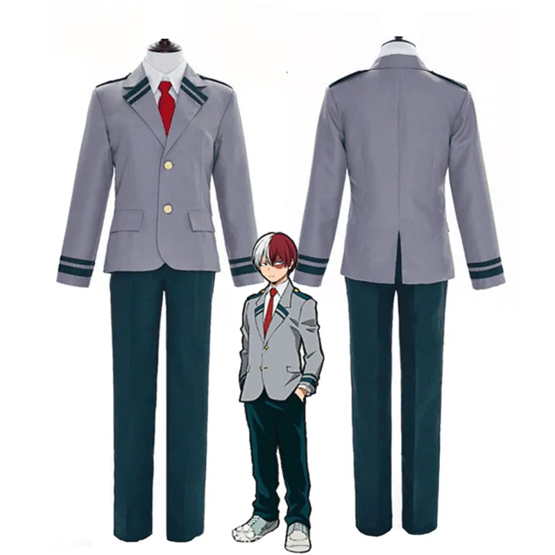 Todoroki Shouto школьная форма Boku no Hero academic карнавальный костюм Ochaco Uraraka летний Школьный
