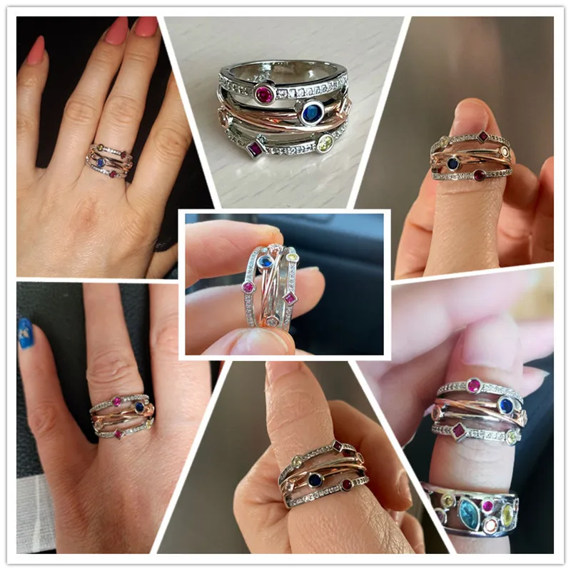 Wedding Rings Cross Jewelry Women Cubic Zirconia Ring