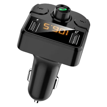 

Car Bluetooth MP3 Music Player ABS Wireless Handsfree Mobile Phone FM Modulator radio Bluetooth USB Transmitter Black BT36B